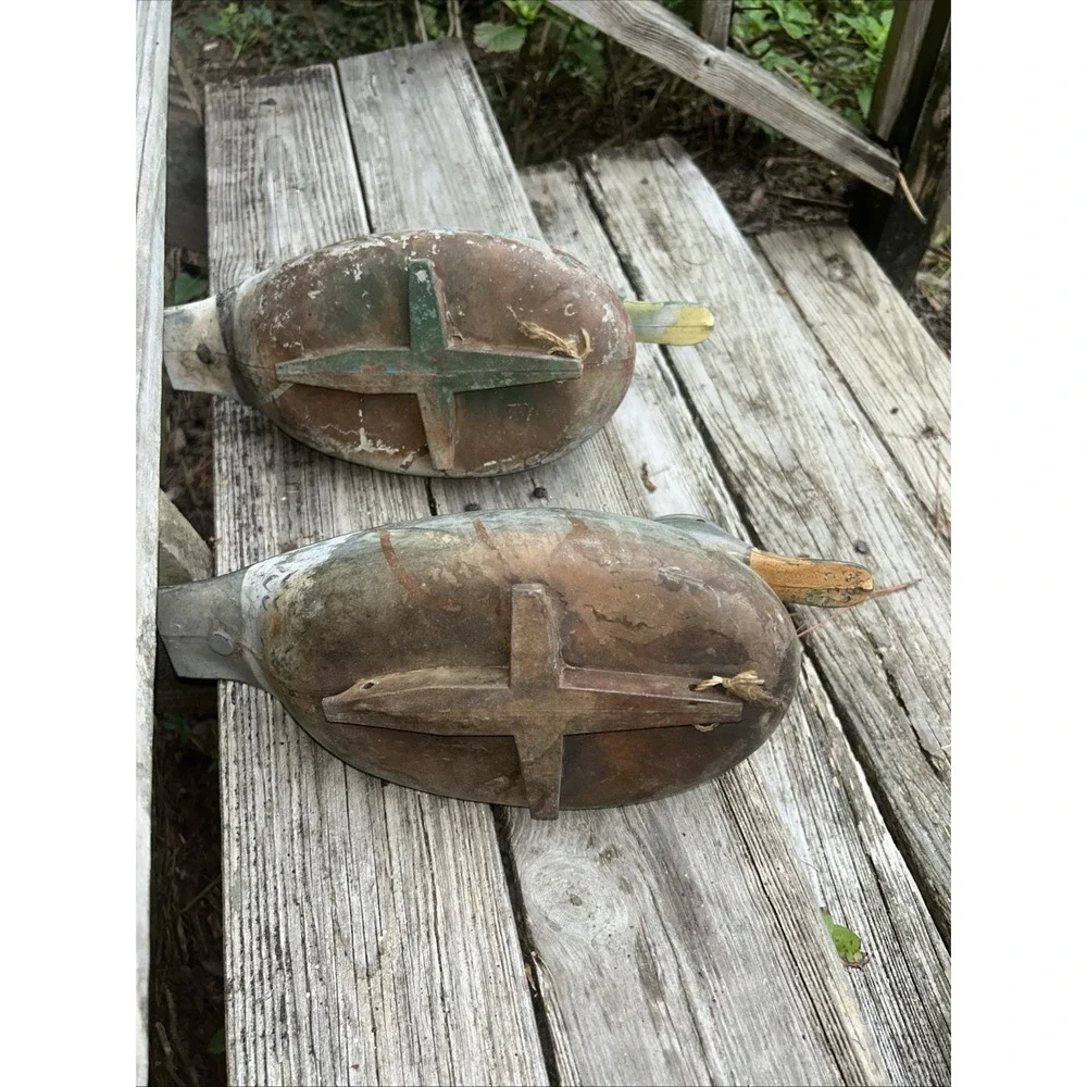 D-9 VICTOR DUCK DECOY MALLARD PAIR Vintage 1967 Male/Female Woodstream Co USA - Picture 2 of 6